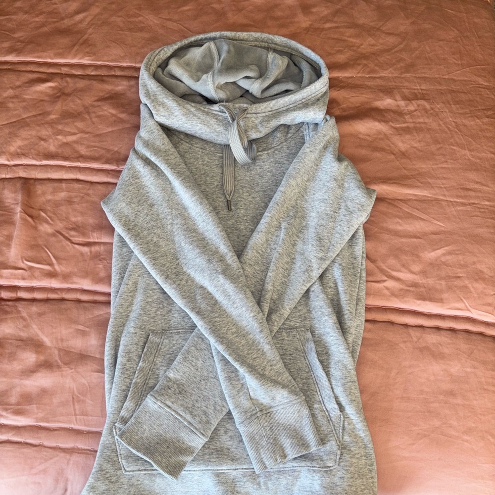 Athleta Light Gray Cowl Neck Sweater